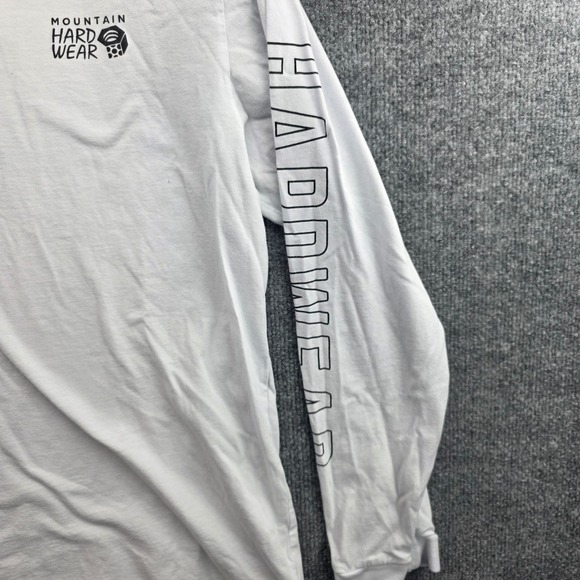 Mountain Hardwear Long Sleeve Shirt Mens Medium White Graphic Logo Outdoor - Picture 4 of 8